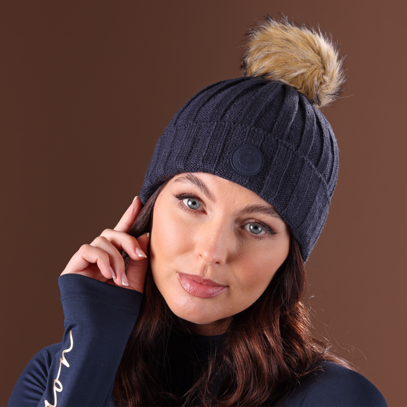 Aubrion Team Bobble Hat - Navy-1